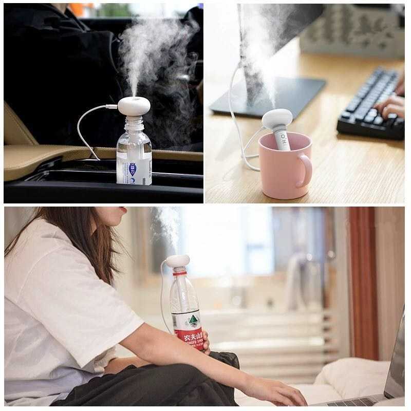 Air Humidifier Ultrasonic disfuser defuser aromaterapi pengharum ruangan mobil Portable Celup 300ml