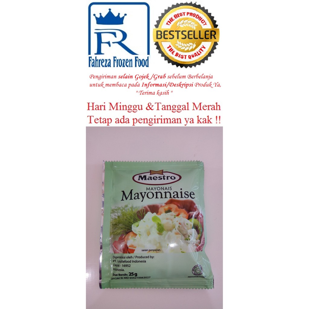 

Maestro Mayonaise Sachet @ 25 Gram isi 5 pcs Harga Hemat