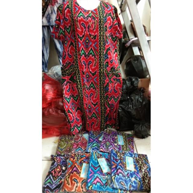 Daster kencana ungu lebel biru