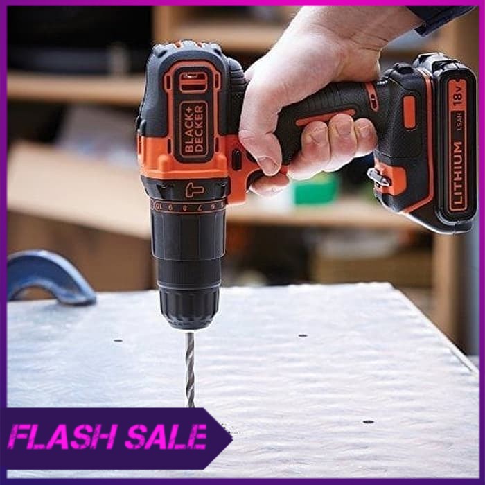 Paket Bor Baterai Beton Cordless Drill Black Decker 18v bonus mata bor