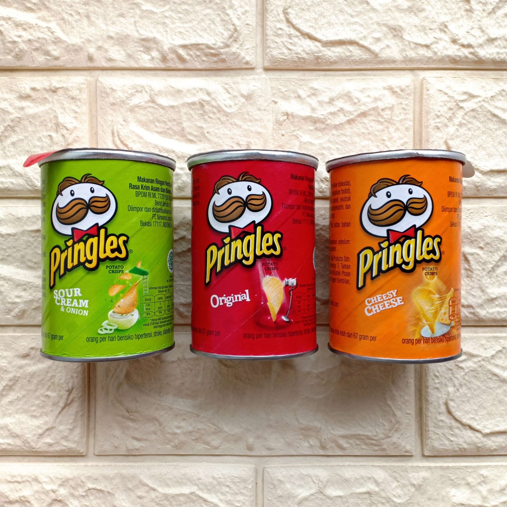 

Pringles Rasa Original Cheesy Cheese Sour Cream Onion 42gr Potato Chip Chips Kentang Cemilan Snack