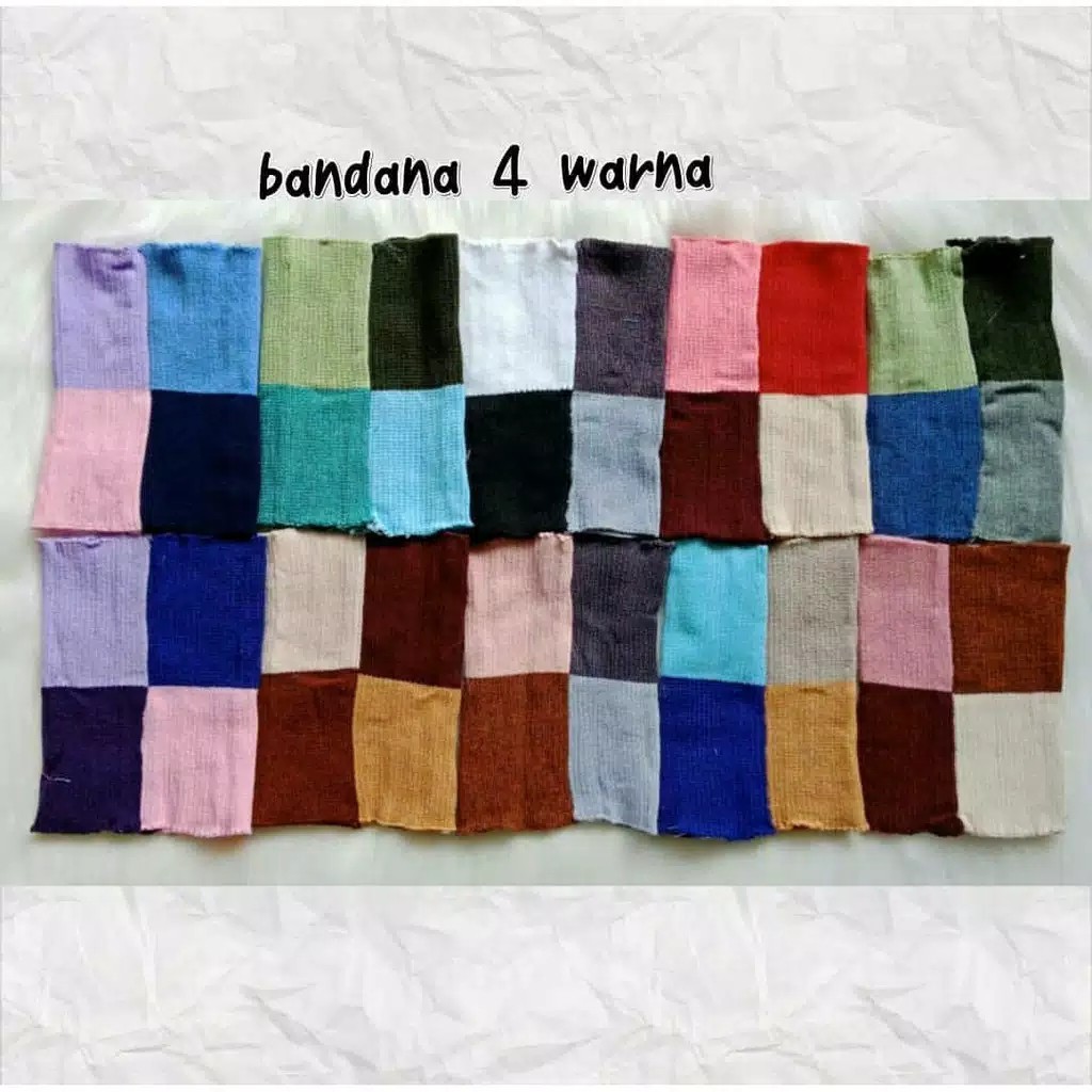 Bandana ciput rajut 4warna 4in1