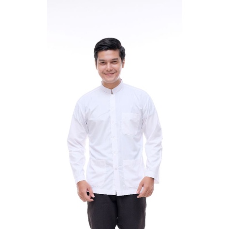 Baju Koko Haibah AMMU AMU Original Saku Depan Koko Polos