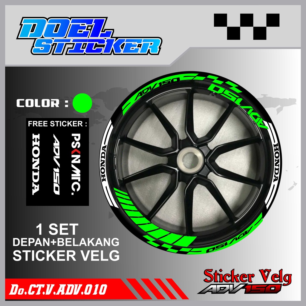 STICKER CUTTING LIST VELG HONDA ADV 150 VARIASI MOTOR DOEL 010