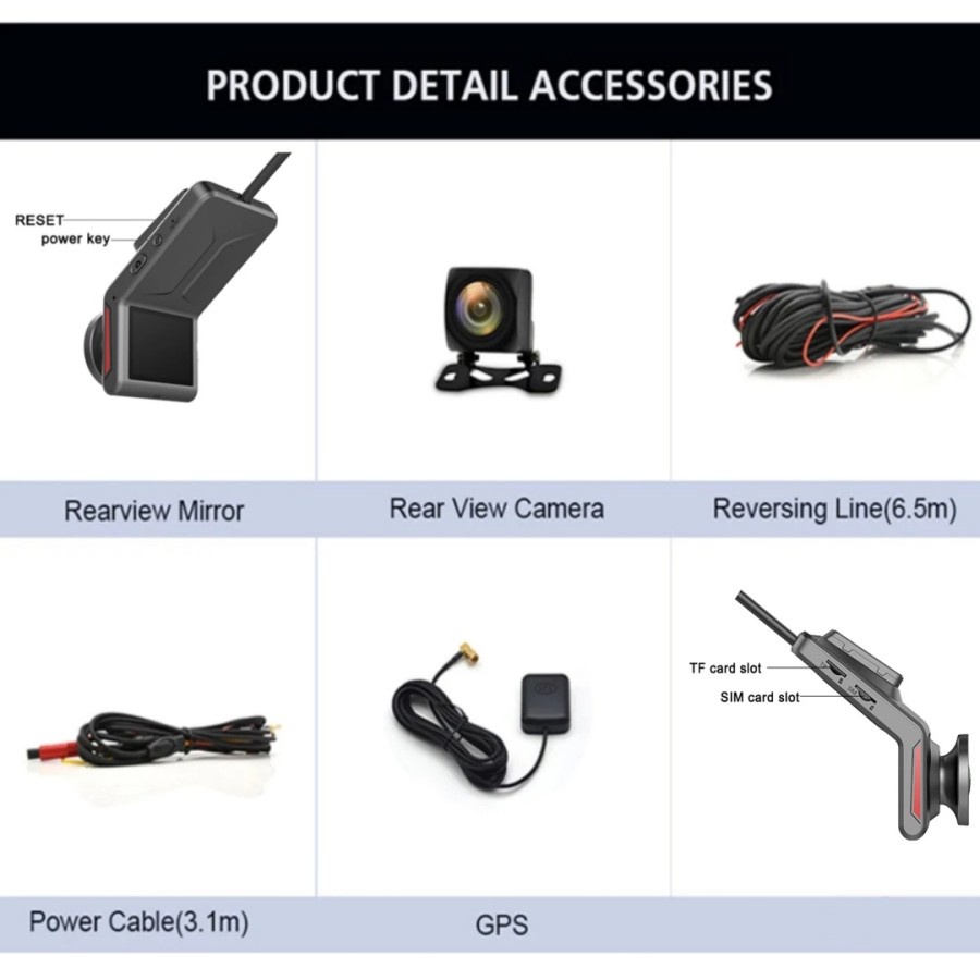 NA - KAMERA MOBIL GPS TRACKER LIVE VIEW DUAL KAMERA 1080p DVR MOBIL Z20