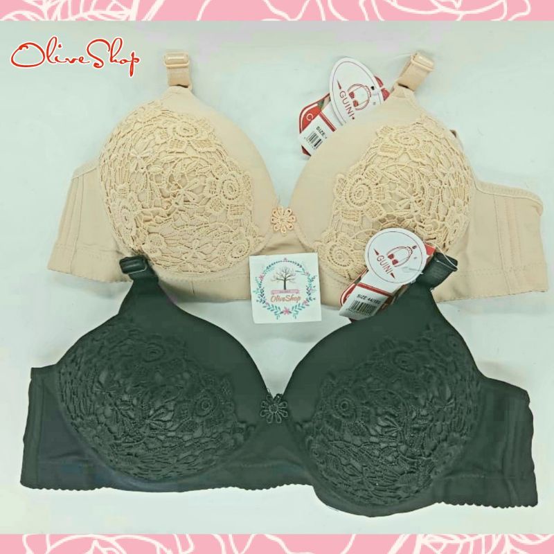 OliveShop ❤ BH Bra Guini Jumbo Cup Besar Ukuran Besar Mewah Motif Kode 87