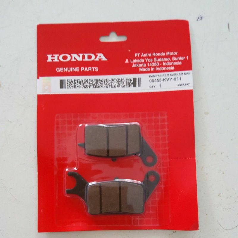 Dispad Depan Kampas Rem Cakram Honda Beat Lama Old Karbu 2006 2007 2008 (KVY)