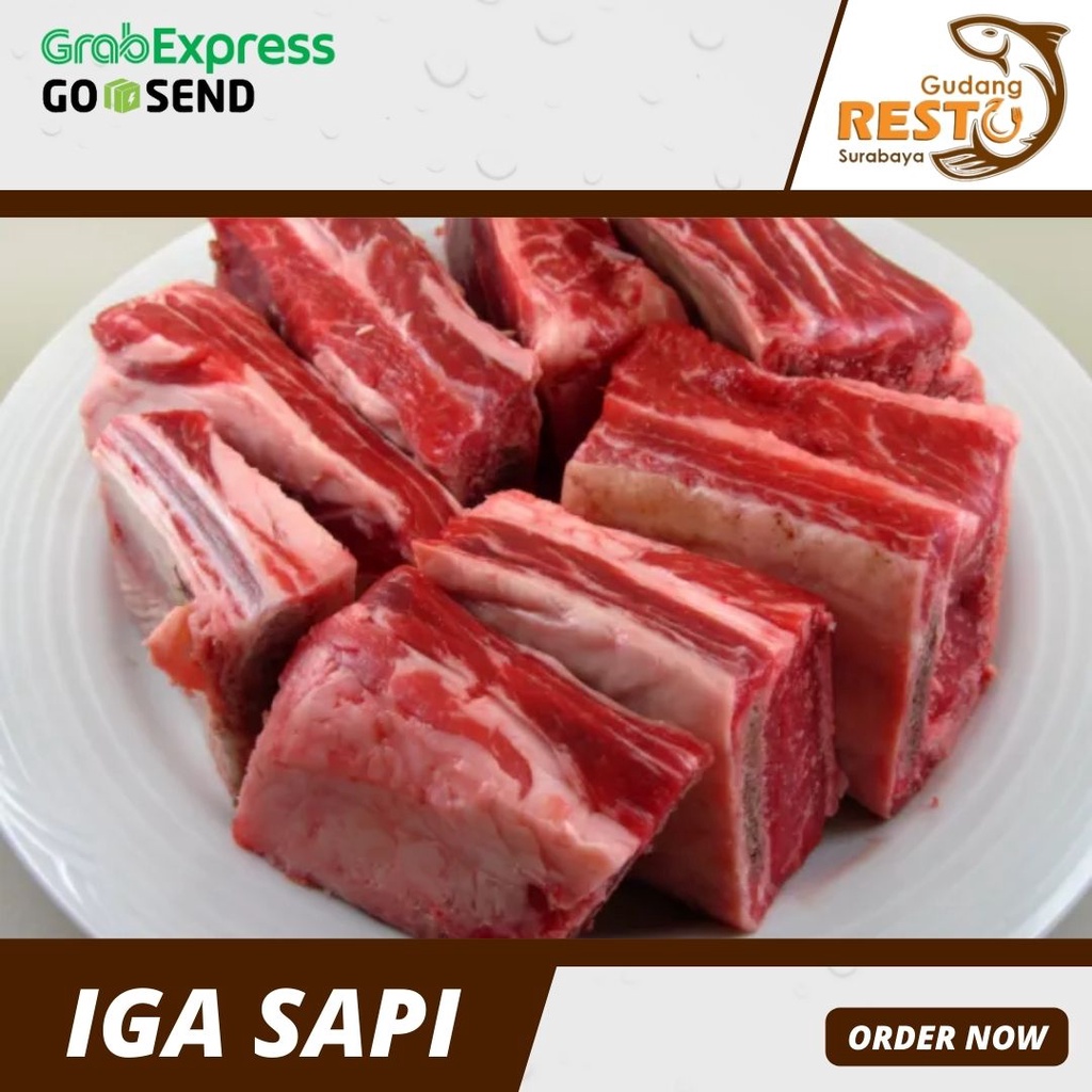 

IGA Sapi Premium 1kg / Iga Sapi Segar / Gudang Resto Surabaya