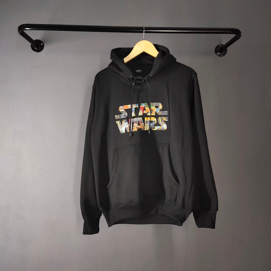 Sweater Hoodie Pria wanita Star wars / Hoodie Starwars warna Hitam / Hoodie Star wars