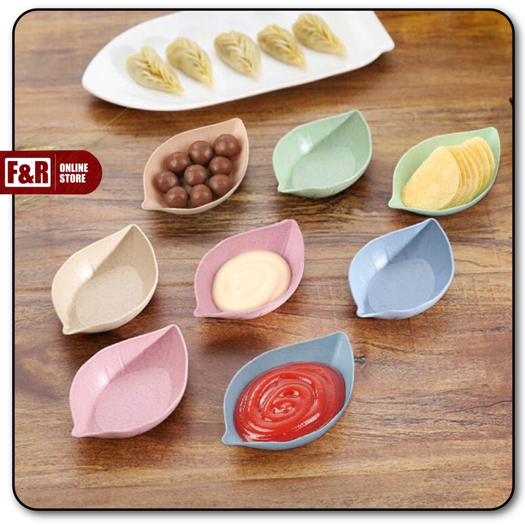 Tempat Makanan Mangkuk Kecil Plastik Jerami Gandum Mangkok Mini Sambal Saus Kecap Wadah Makan