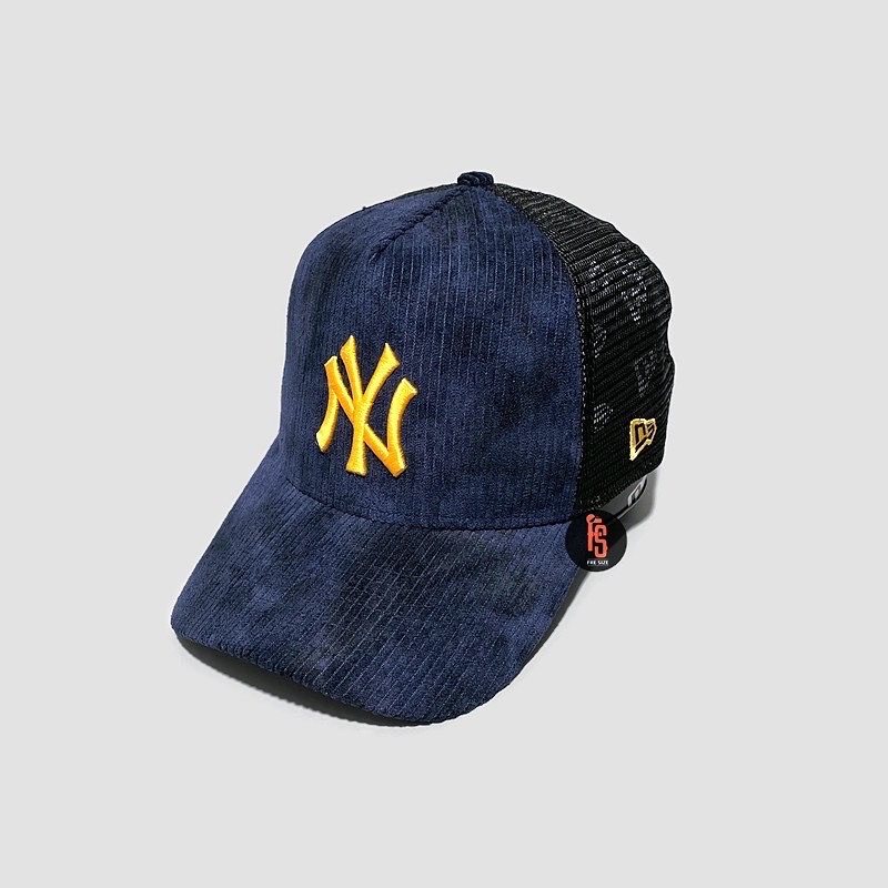 TOPI NE ORIGINAL TRUCKER TIE DYE CORD NEW YORK YANKEES NAVY