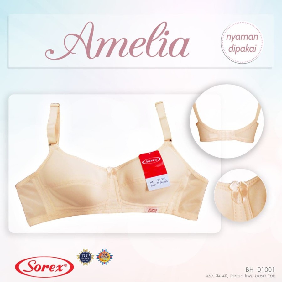 BH Sorex 01001 Sport Bra / Bh Sorex Busa Tipis Tanpa Kawat Kait 2 Andira | Bwr