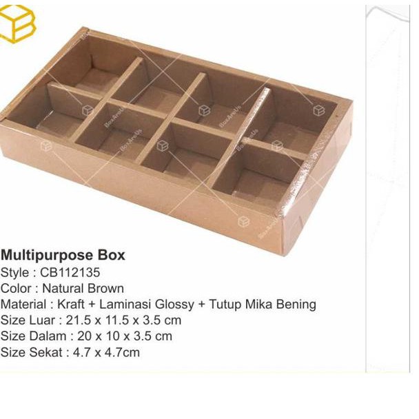 

10pcs-Cake Box / Dus Kue Tart Pie / Mochi Packaging Sekat Mika - CB112