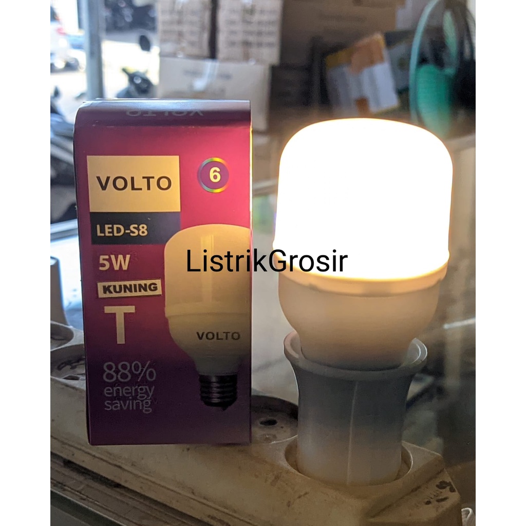 Warm White / Kuning Lampu Led S8 T10 Kapsul 5w Volto / Jastec / Endora