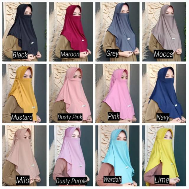 kerudung masker maheswari