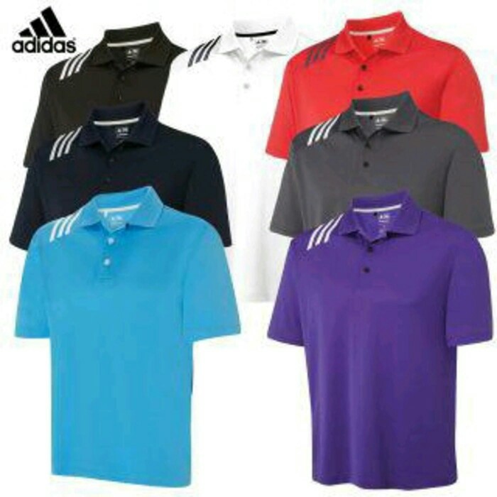 KAOS KERAH BIG SIZE/POLO SHIRT BIG SIZE/BAJU BIG SIZE (ADIDAS STRIP)