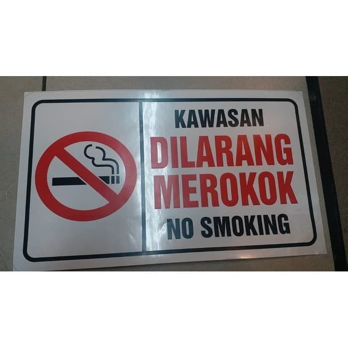 

SIGN LABEL STICKER KAWASAN DILARANG MEROKOK 30X18CM