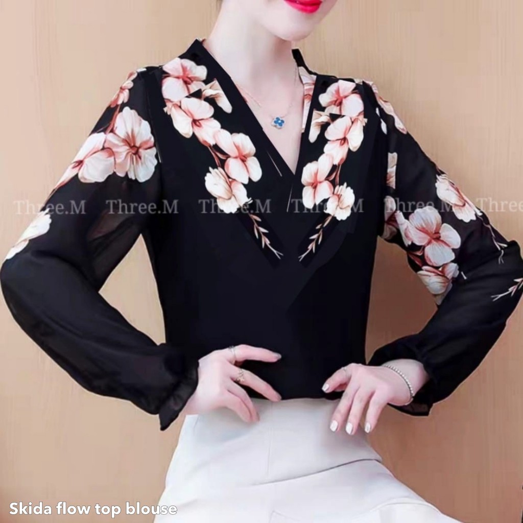 Skida flow top blouse -Thejanclothes