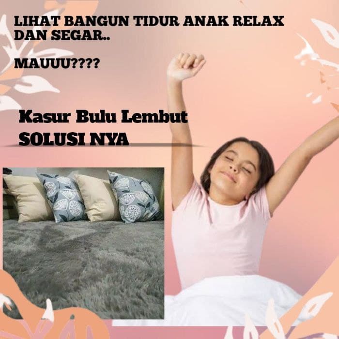 [DOUBLE SIZE] Karpet Bulu Tebal 7cm ukuran 150CMX200CM Karpet Lantai Bulu Rasfur Kasur kamar Tidur-2