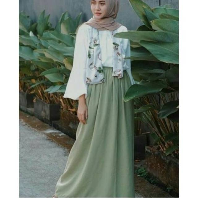 iseven p CANDI SKIRT / Rok Wolfis Panjang Premium / Rok Polos Wolpeach