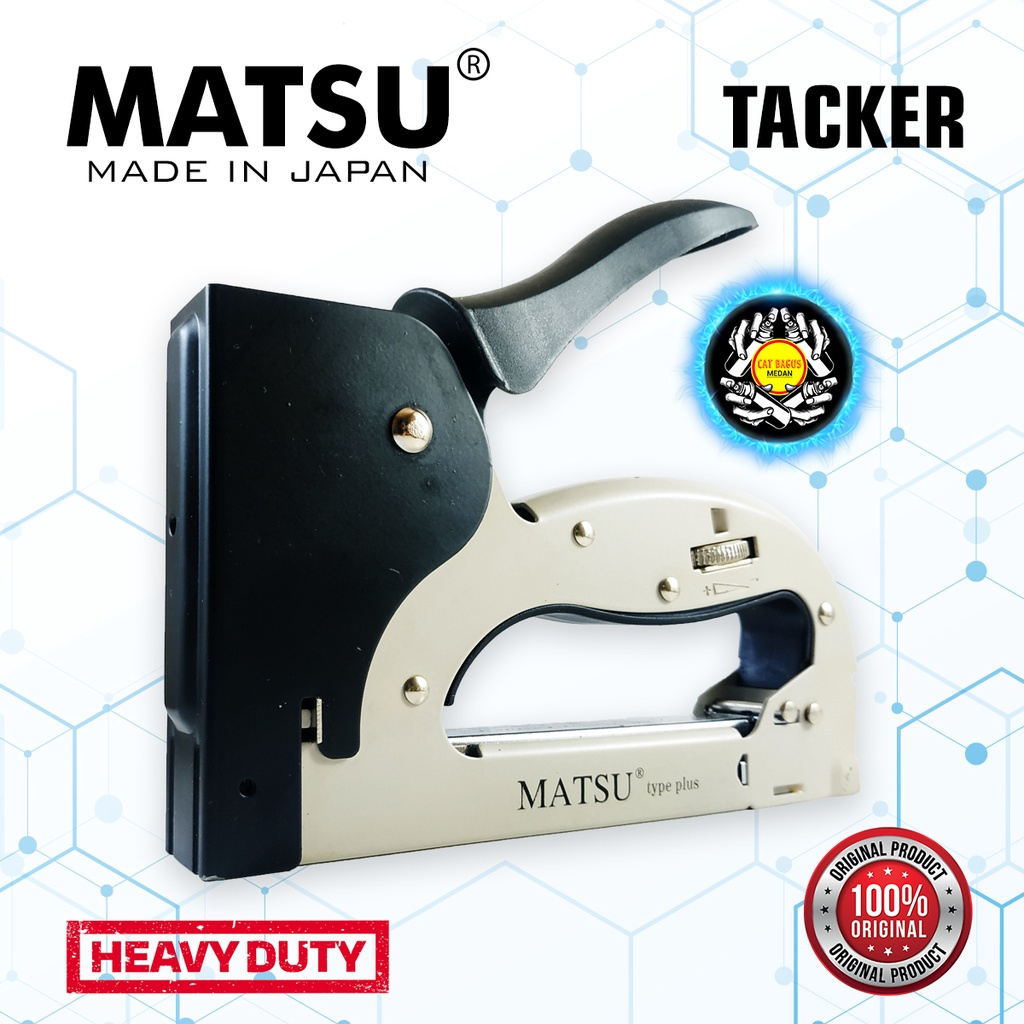 

HEAVY DUTY STAPLER HEKTER TEMBAK MATSU JAPAN JEPANG HAND GUN TACKER GUNTACKER STAPLES 4 - 14 MM UNTUK PASANG JOK MOBIL MOTOR SPANDUK PAMFLET PAMPLET JILID BUKU DOKUMEN DEKORASI PESTA PELAMINAN HAJATAN KAIN KULIT KARPET TEKIRO KANGARO RAPIDE BENZ SELLERY
