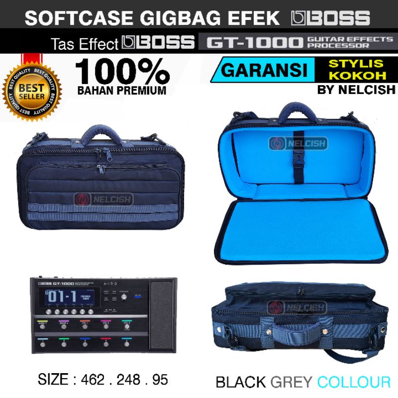 Tas Gigbag Softcase Efek Boss GT 1000 Multi Effects Pedal Guitar by NELCISH