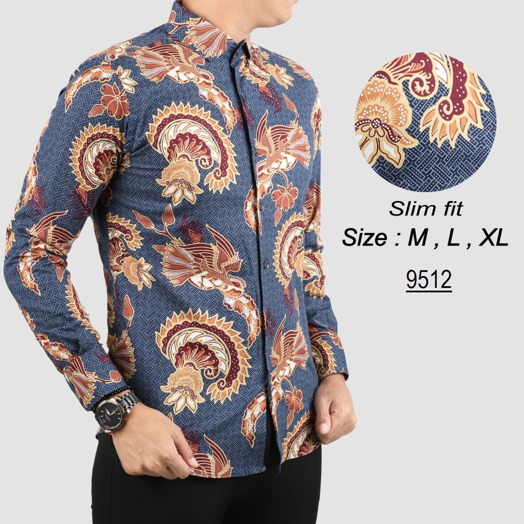 Baju Kemeja Batik Slimfit A7832 1 Shopee Indonesia