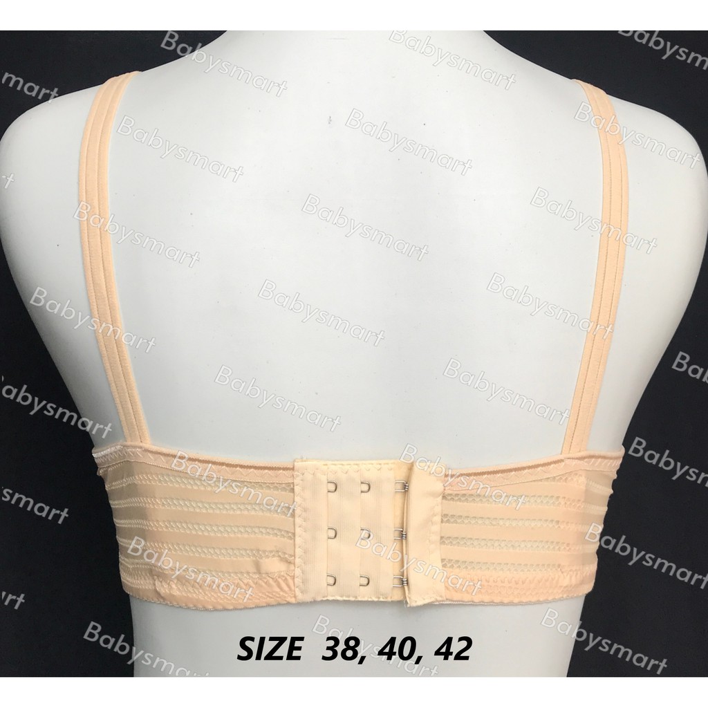 Babysmart - BH / Bra Ibu Menyusui/Nursing BRA YSK 2093 Motif SALUR Dengan Busa Tanpa Kawat CUP BESAR