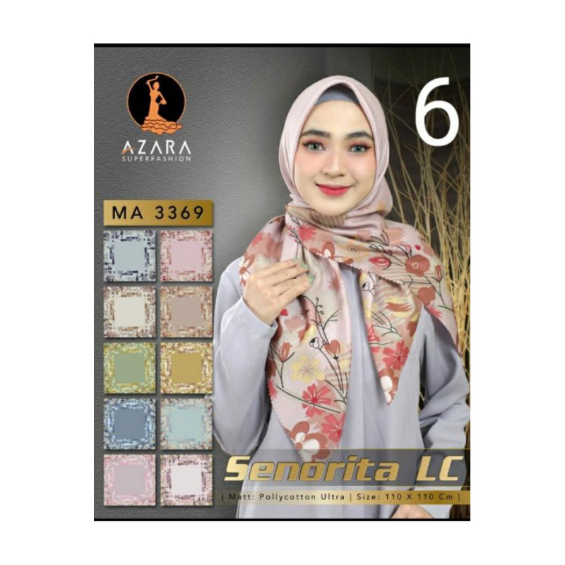 Segi empat senorita lasercut policotton azara super fashion