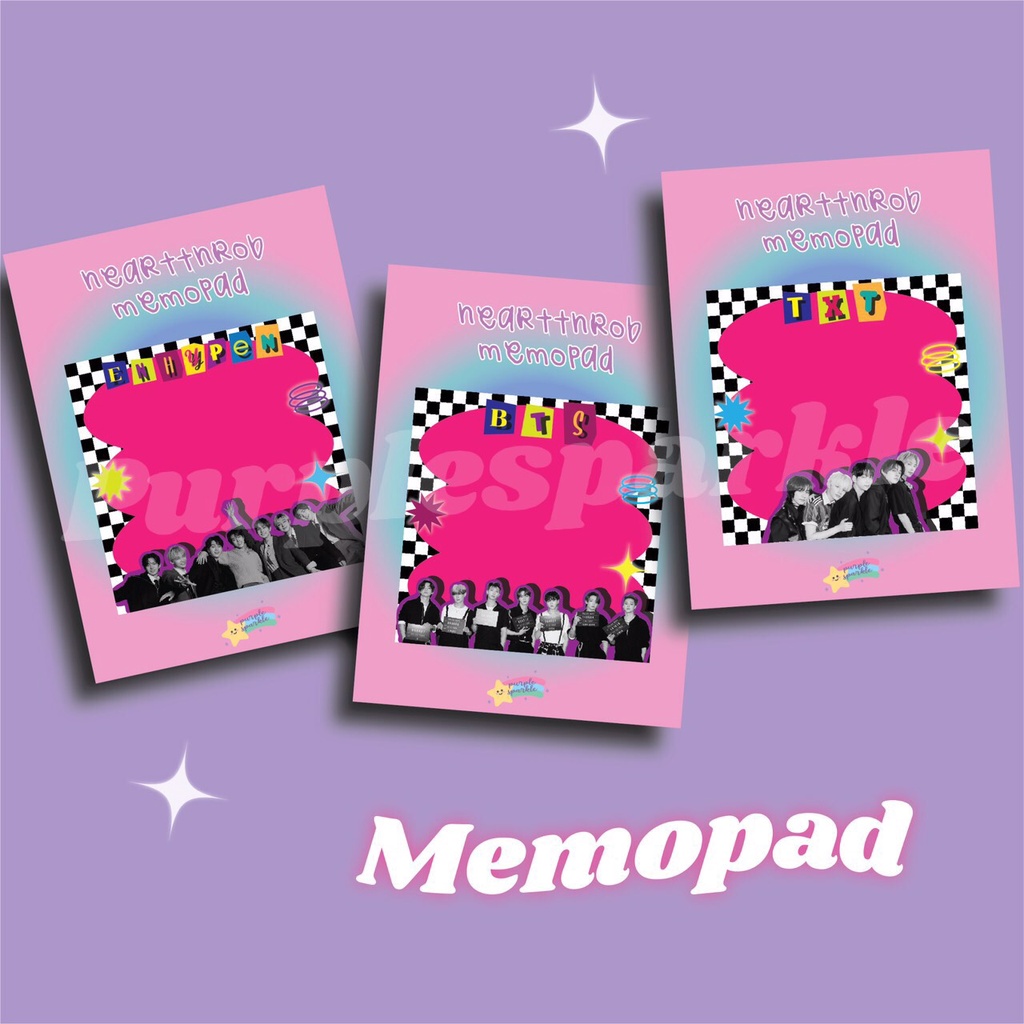 HEARTTHROB MEMOPAD (BTS, TXT, ENHYPEN)
