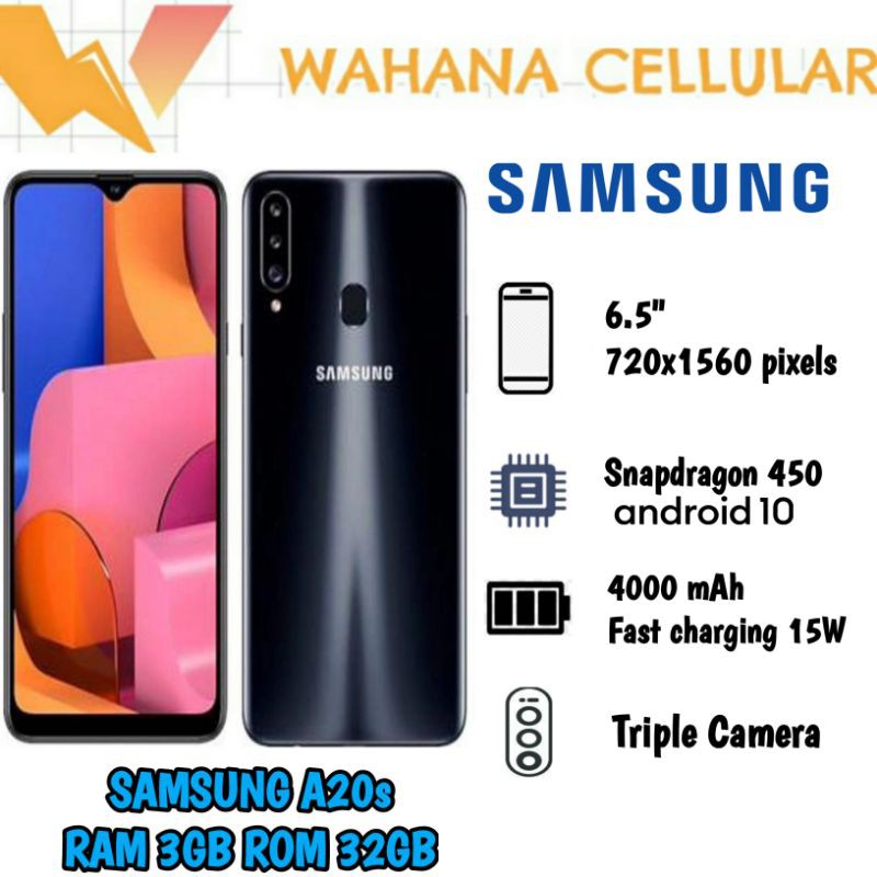 HP SAMSUNG GALAXY A20s RAM 3/32GB GARANSI RESMI SEIN-1