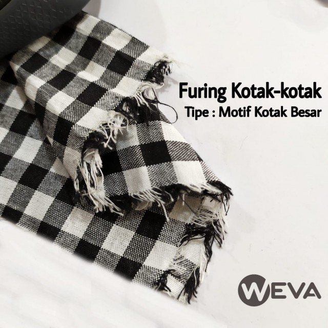 Bahan Kain Dalaman Jaket Furing Motif Kotak Besar