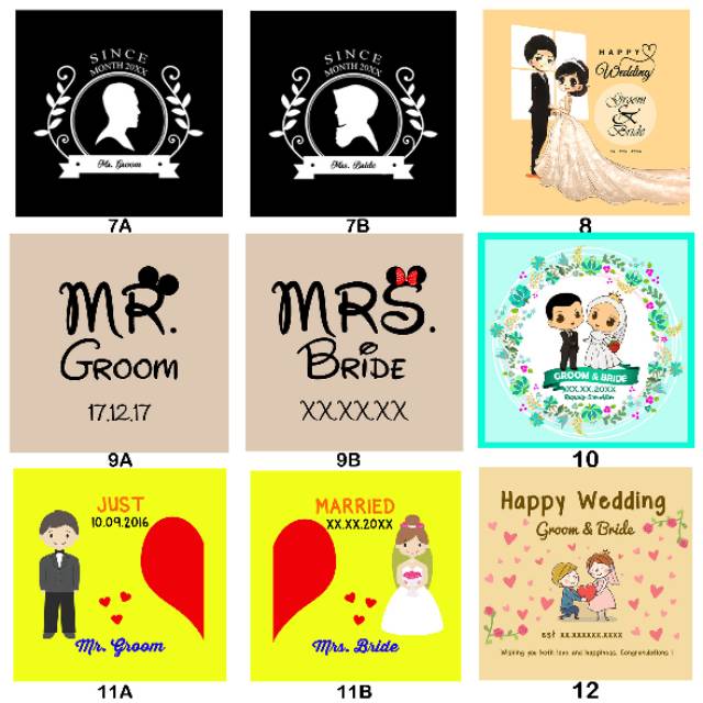 (Custom Nama) Custom Bantal Wedding Ukuran 40x40