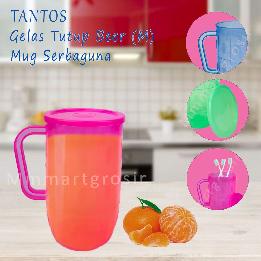 Gelas Beer (M) / Tantos Plastik / Mug dengan Pegangan