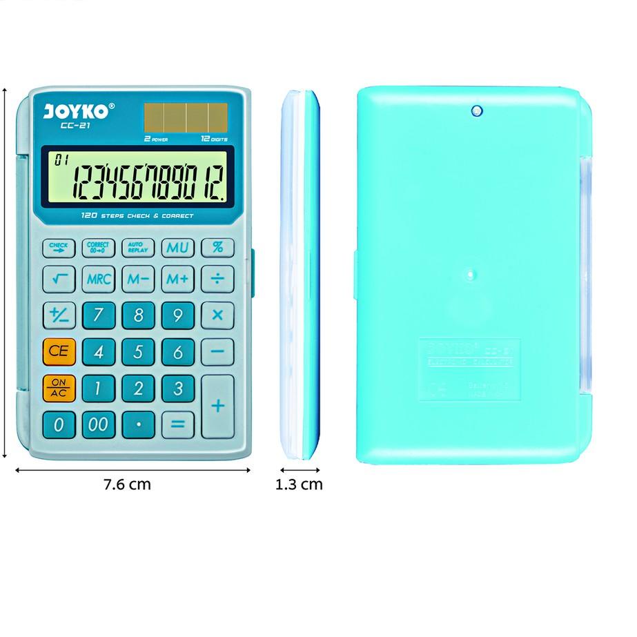 

오 Calculator Kalkulator Joyko CC-21 12 Digits Check Correct Terbaru