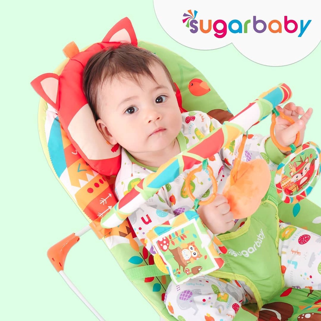 Sugar Baby Deluxe Musical Vibration Bouncer 1 Recline Dudukan Tidur Kursi Getar Goyang Bayi Sugarbaby Bouncher Original