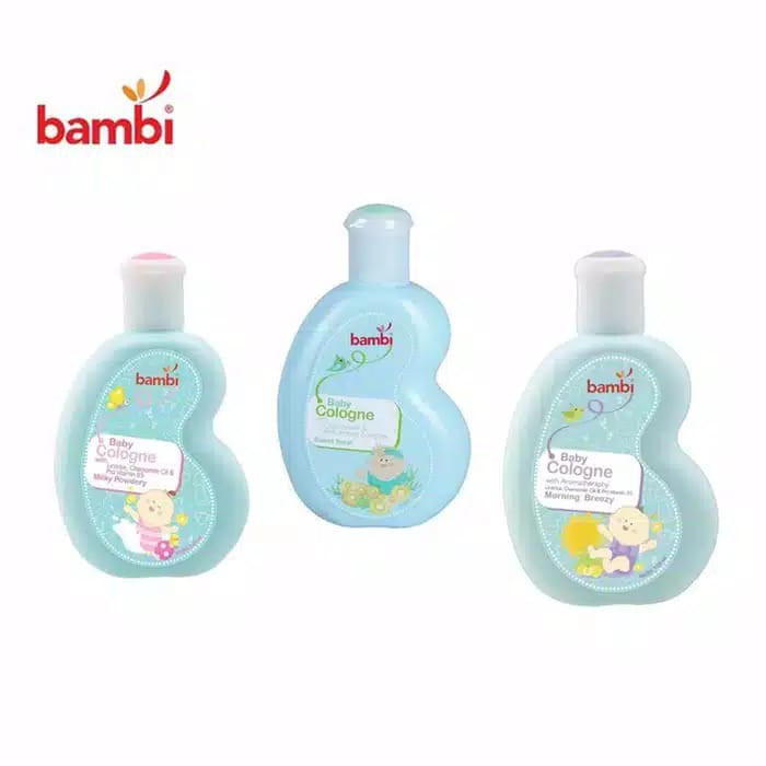 Bambi Baby Cologne Sweet Floral / Milky Powdery / Morning Breezy Parfum bayi/ Milk Bath/ Hair Lotion/ Bambi Shampo 100ml /  Compact Powder /Anti Mosquito / bambi Face Cream / bambi Diaper /Prickly Powder / bambi Mild Lotion / bambi Sunscreen /  Bambi Mild