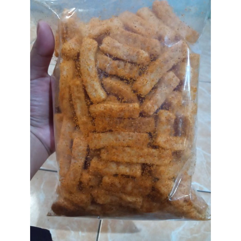 

Krupuk Setan Krupuk Stik Pedas Minimal order 2 bks