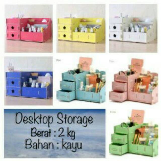 Rak Kosmetik Kayu UKURAN BESAR ( 36x21x18 cm)