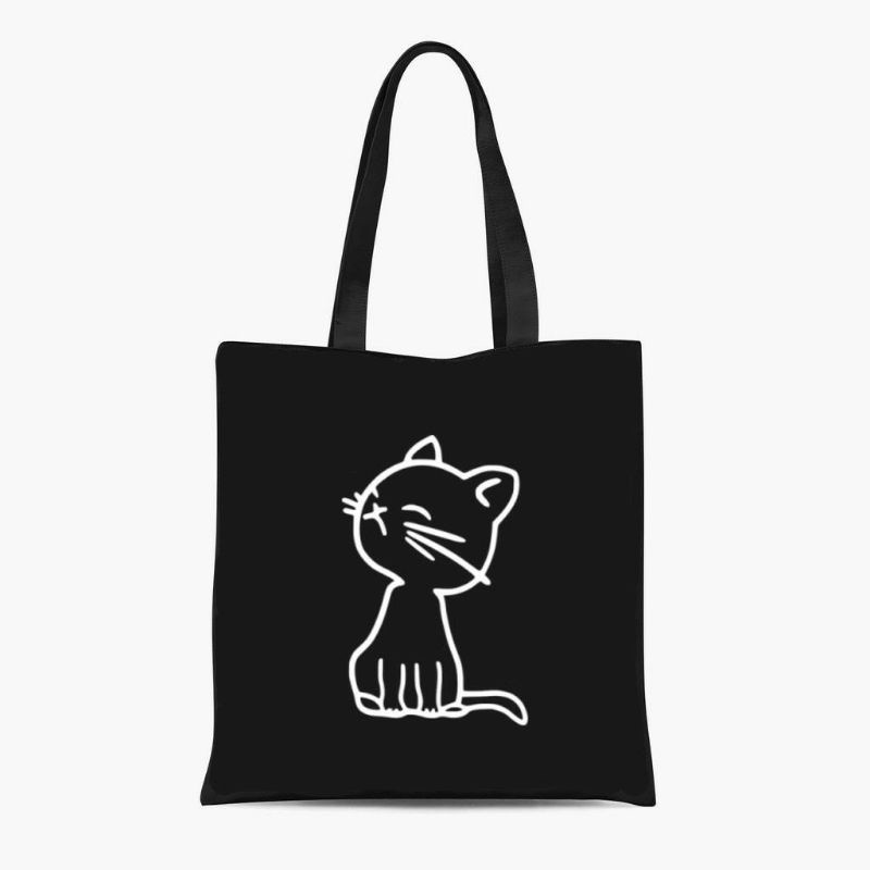 Tote bag lucu, tote bag kucing, tote bag cat, tote bag korea, tote bag kekinian