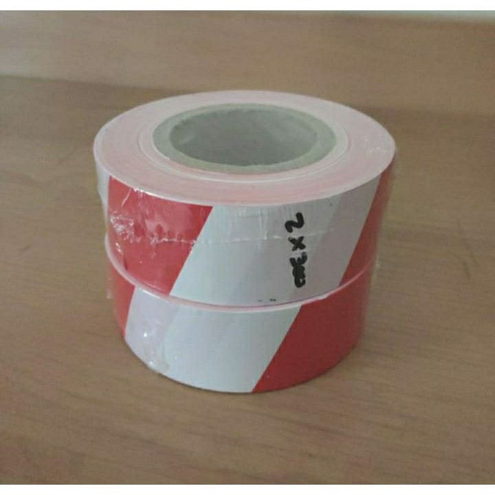 

Police Line Roll 2 Inch X 300 Meter Merah Putih Pita Pembatas Plastik Safety Line