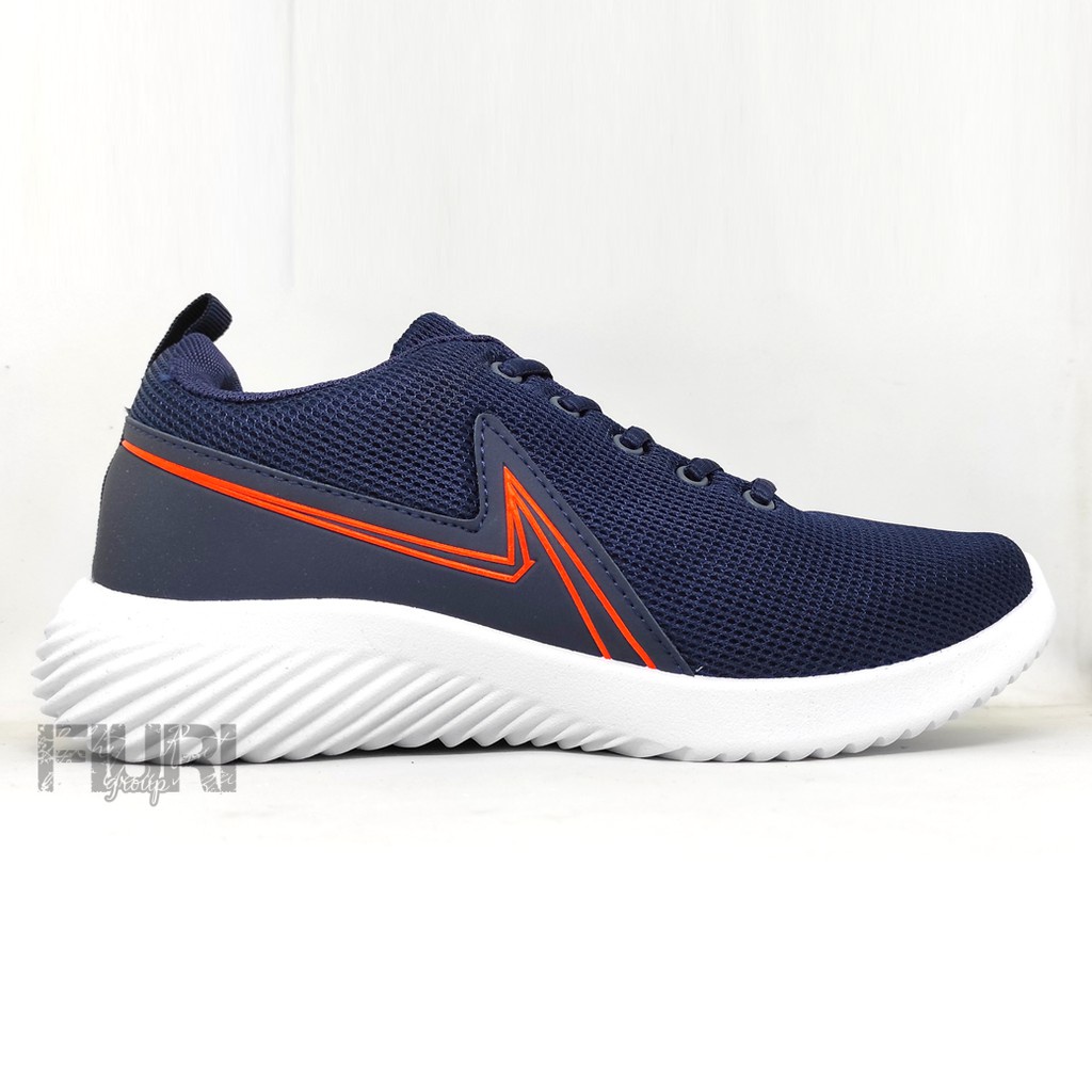 FIURI - Ando Original - BOAZ 39-43 Navy - Sepatu Kets Pria - Sepatu Sneakers Pria - Sepatu Olahraga Sport Pria - Sepatu Casual - Sepatu Jogging Lari Fitness Gym Senam Pria - Sepatu Sekolah Bertali SD SMP SMA - Fiuri