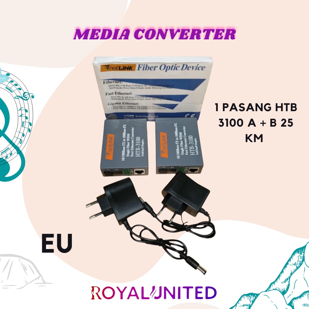 Pair HTB-3100AB Optical Fiber Media Converter Fiber Transceiver Single Fiber Converter SC 10/100M Singlemode SUPER ORIGINAL PREMIUM