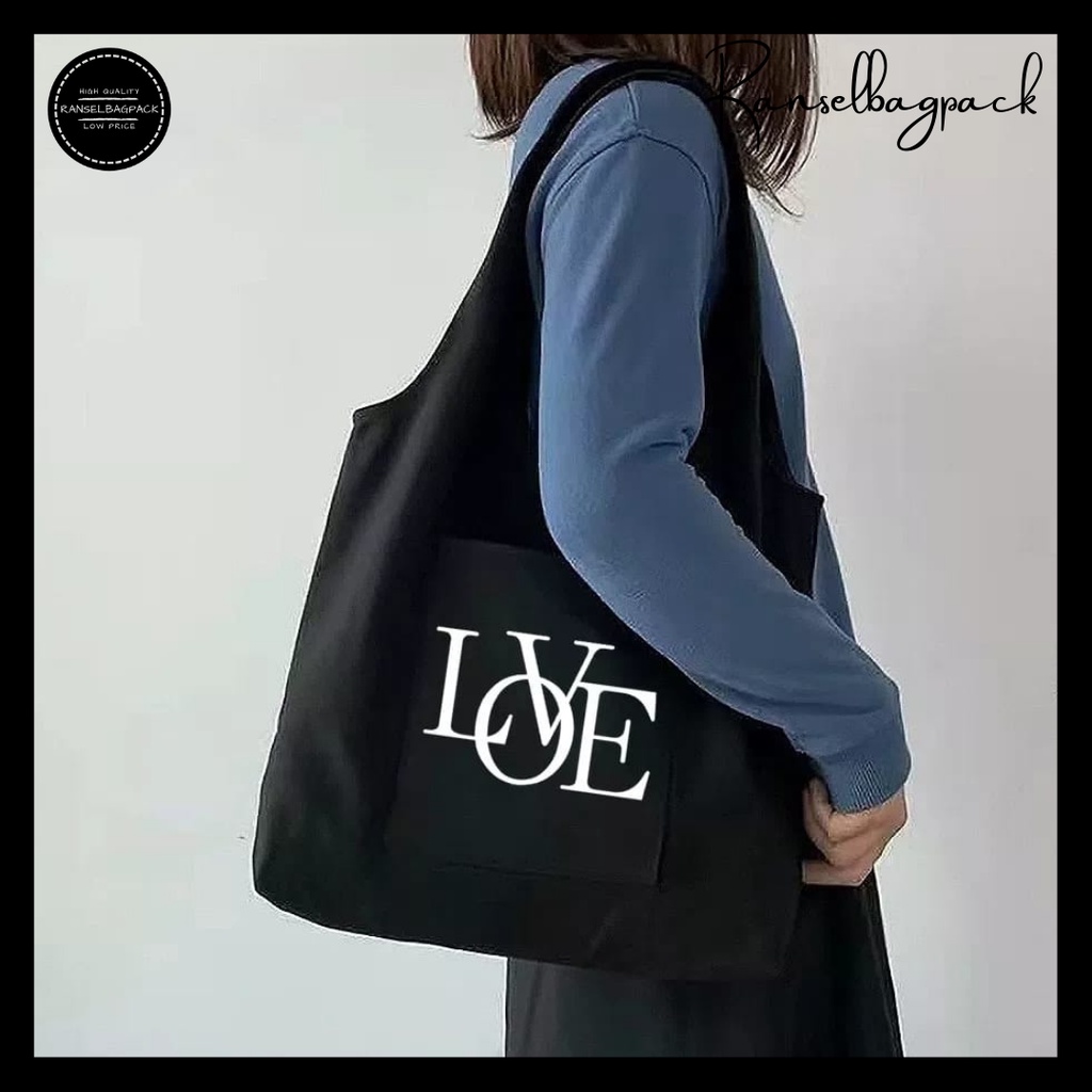 Tote Bag Wanita - Sekolah Kuliah Kerja Traveling Korea Fashion Multifungsi Stylish Bahu Kekinian Import Lokal Original Kanvas Murah Terbaru Bagus Perempuan Cewekl