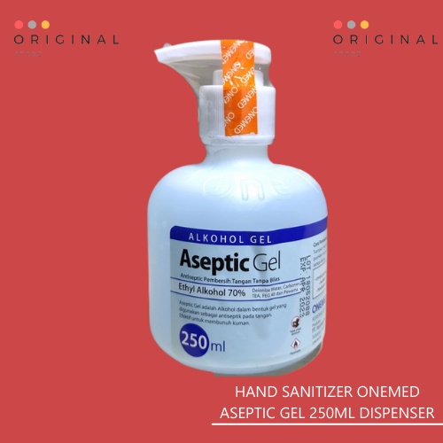 HAND SANITIZER ONEMED ASEPTIC GEL 250ML DISPENSER