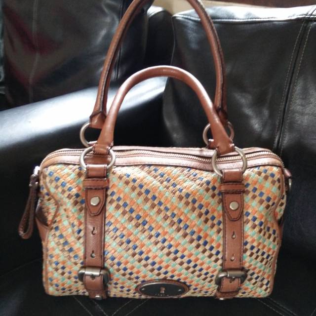 Fossil vintage maddox satchel original bag tas ori auth