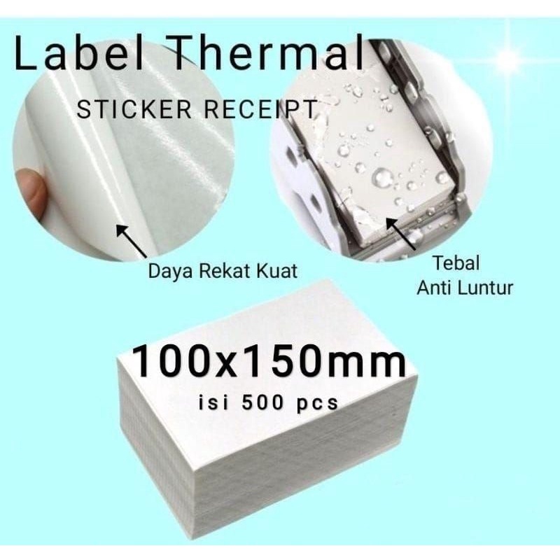 Label Thermal Lipat Printer 100x150 500pcs