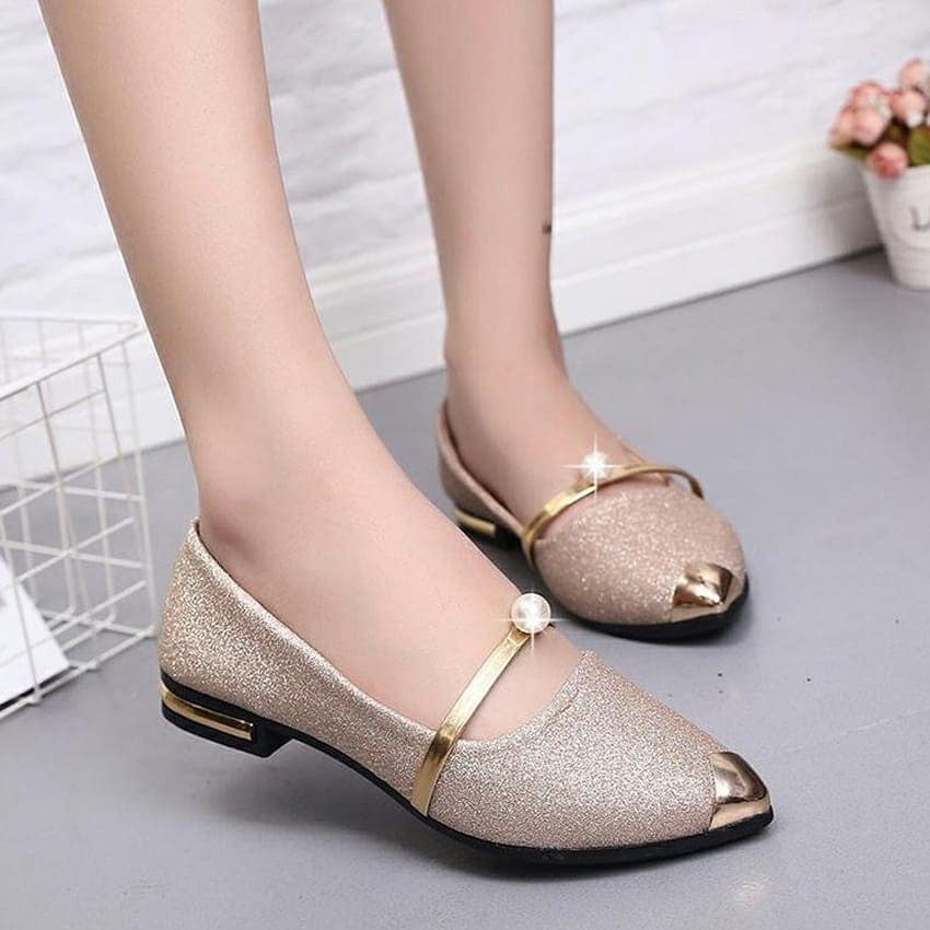 Sepatu wanita mutiara flatshoes teplek santai