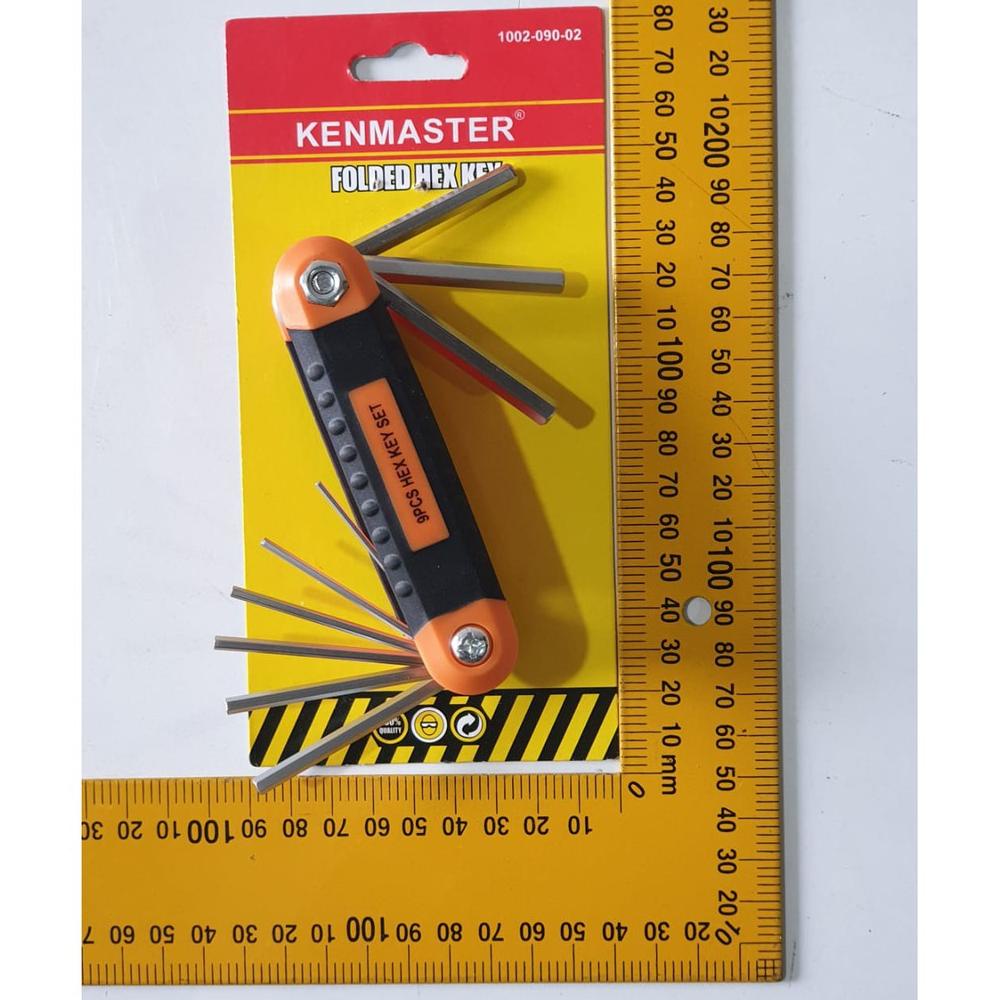 Kunci L Lipat 9 Pcs Kenmaster Tekiro