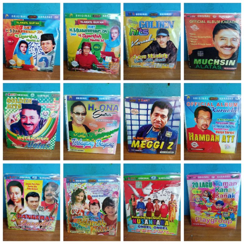 VCD TILAWATIL QURAN H MUAMMAR & DANGDUT BEST OF THE BEST & LAGU ANAK KAFER PENDEK